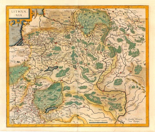 Grand Duchy Of Lithuania, By Gerard Mercator. | Sanderus Antique Maps ...