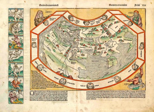 Ptolemaic World by Hartmann Schedel. | Sanderus Antique Maps - Antique ...