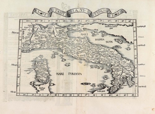 Italy, by Lorenz Fries. | Sanderus Antique Maps - Antique Map Webshop