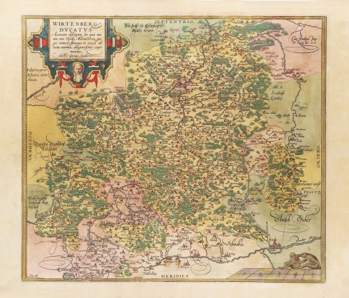 Württemberg by Abraham Ortelius. | Sanderus Antique Maps - Antique Map ...