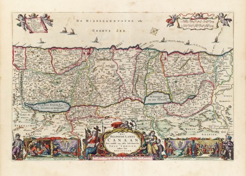 Holy Land by Nicolaas Visscher. | Sanderus Antique Maps - Antique Map ...