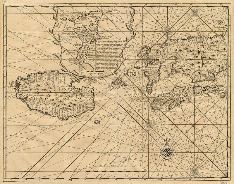 Antique map of Ambon Islands (Western part) by Valentyn | Sanderus ...