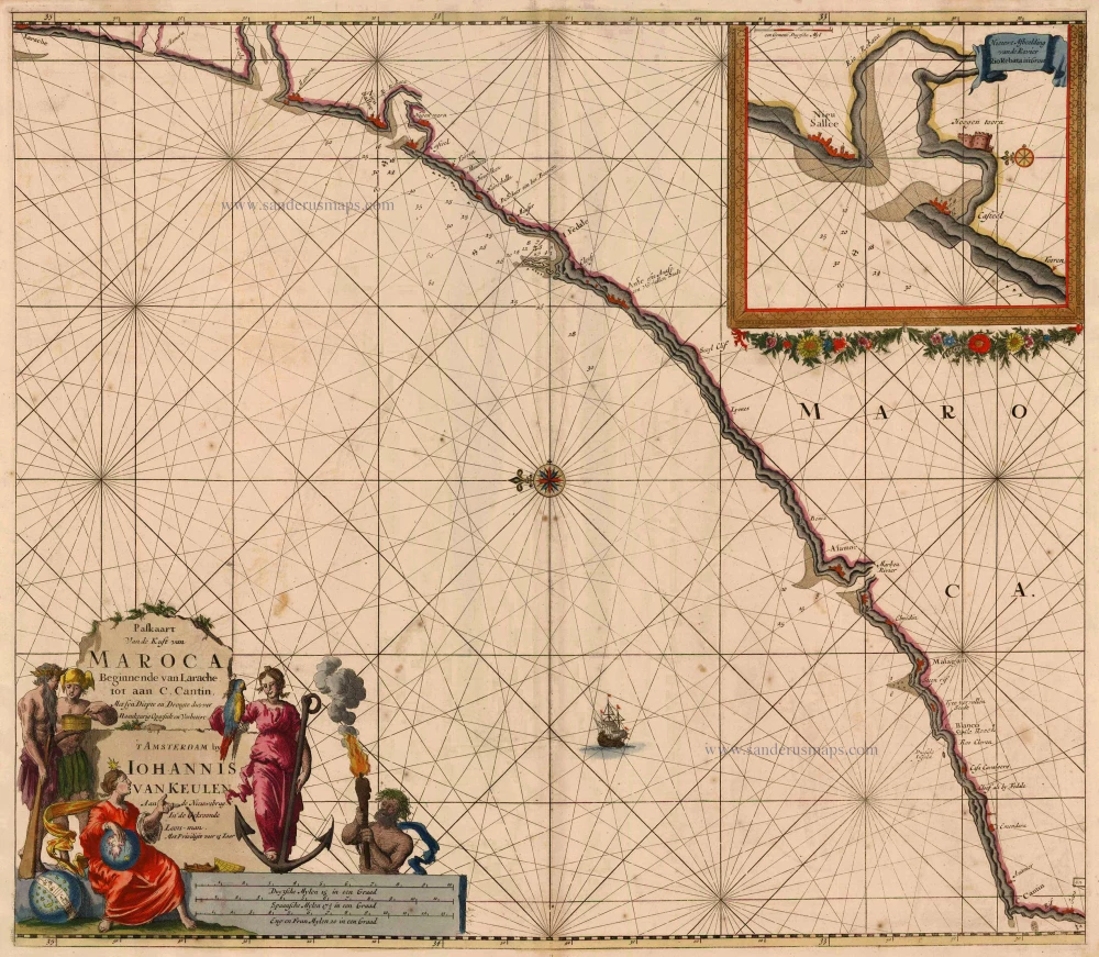 Antique Map Of Morocco By Van Keulen Johannes 