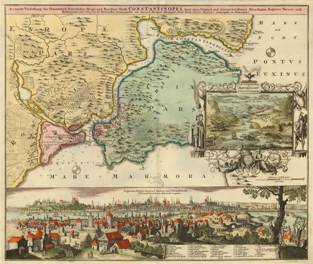 Antique Map Of Turkey - Constantinople By Homann J.B. | Sanderus ...