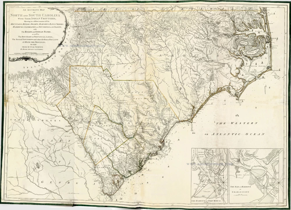 The Carolinas by Henry Mouzon. | Sanderus Antique Maps - Antique Map ...