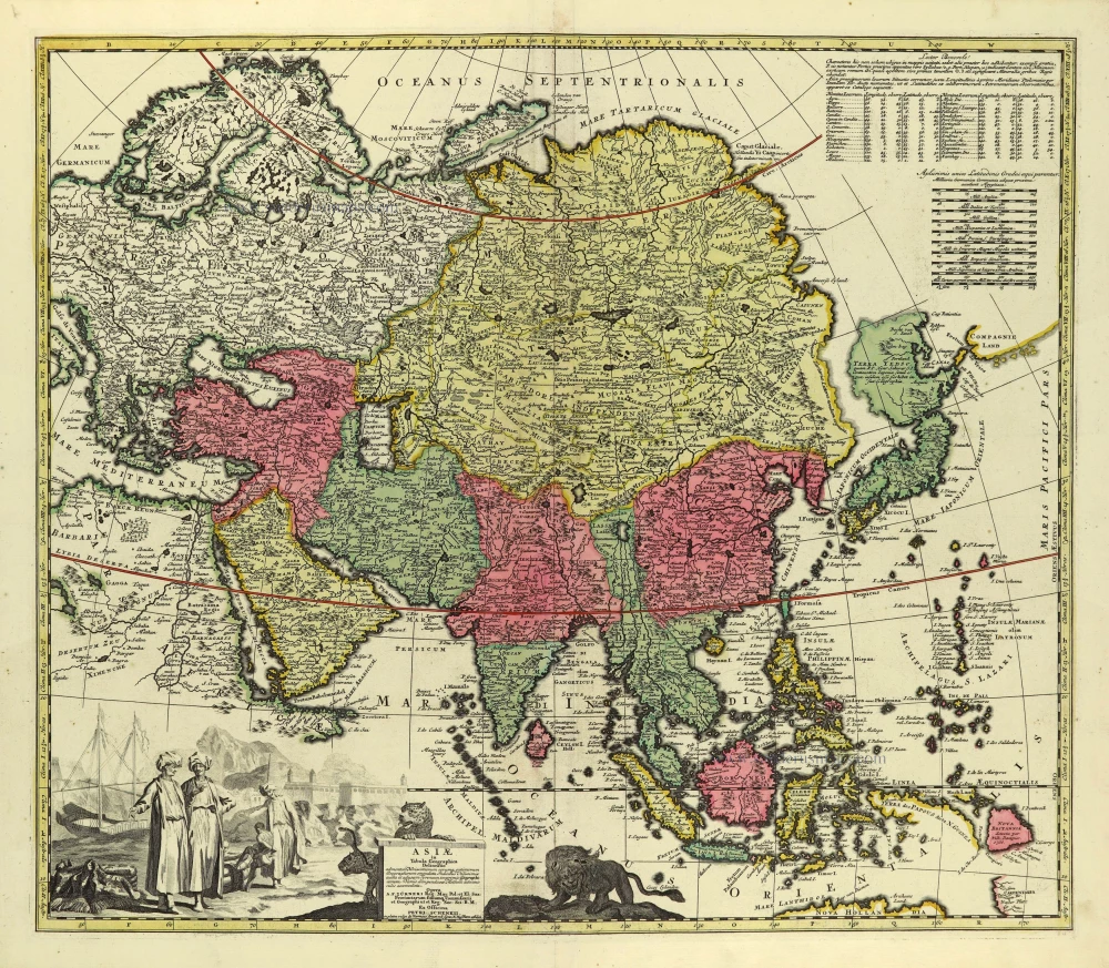Asiae in Tabula Geographica Delineatio.