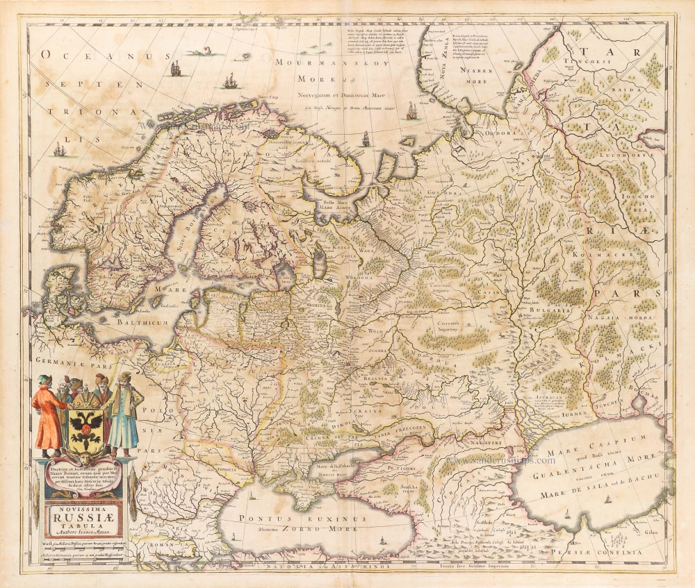 de l'Isle: Carte de Moscovie. Dressee par Guillaume, Russia, 1730