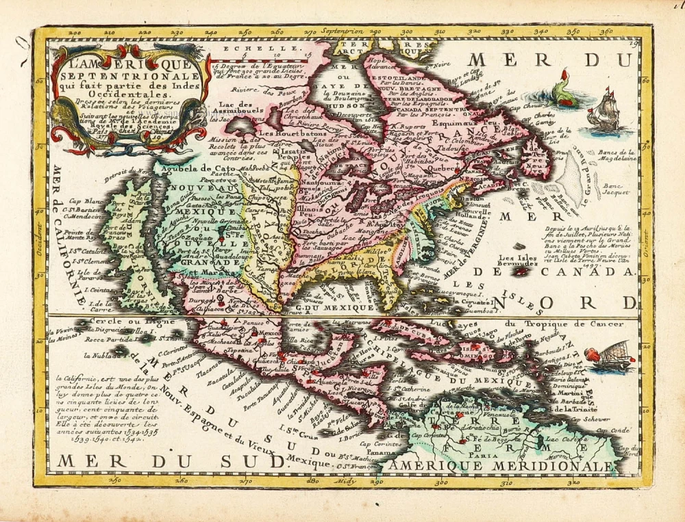 Firma Bellin 1756 mapa de provincias de tierra de Panamá Colombia