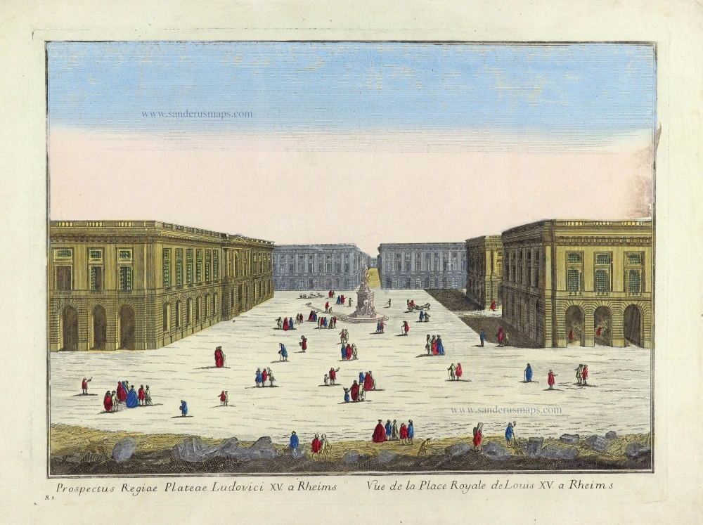 Vue de la Place Royale de Louis XV a Rheims