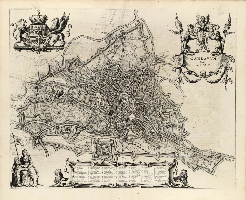 Gent (Ghent) by Antonius Sanderus.