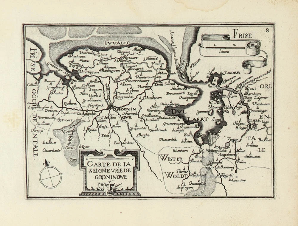 Carte de la Seigneurie de Groningue.
