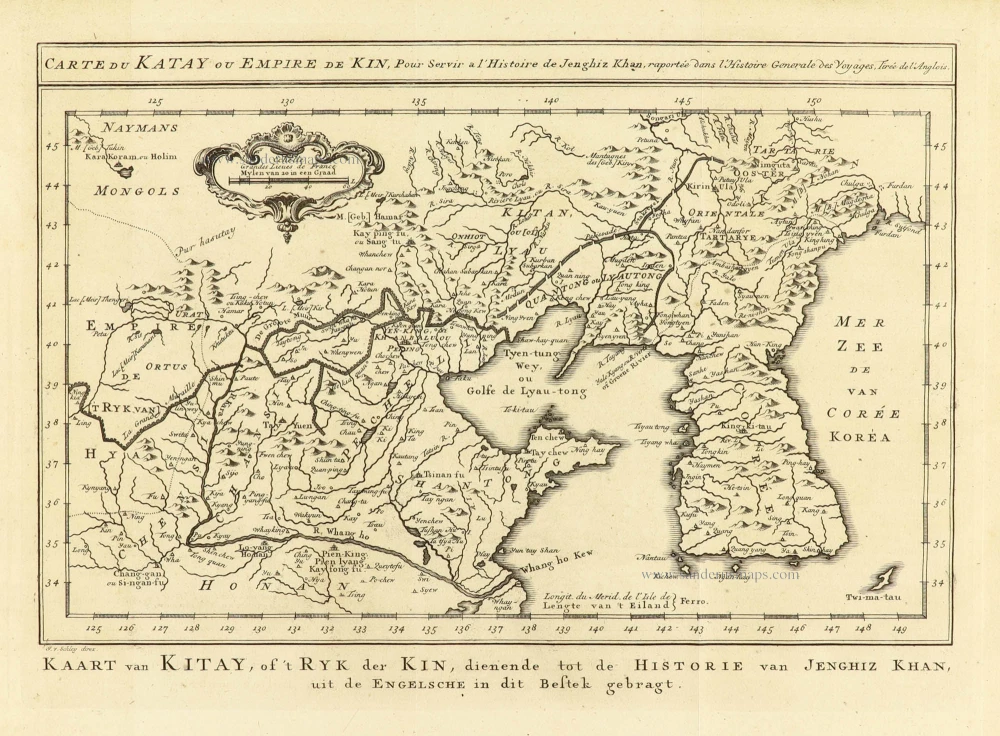 Carte du Katay ou Empire de Kin.