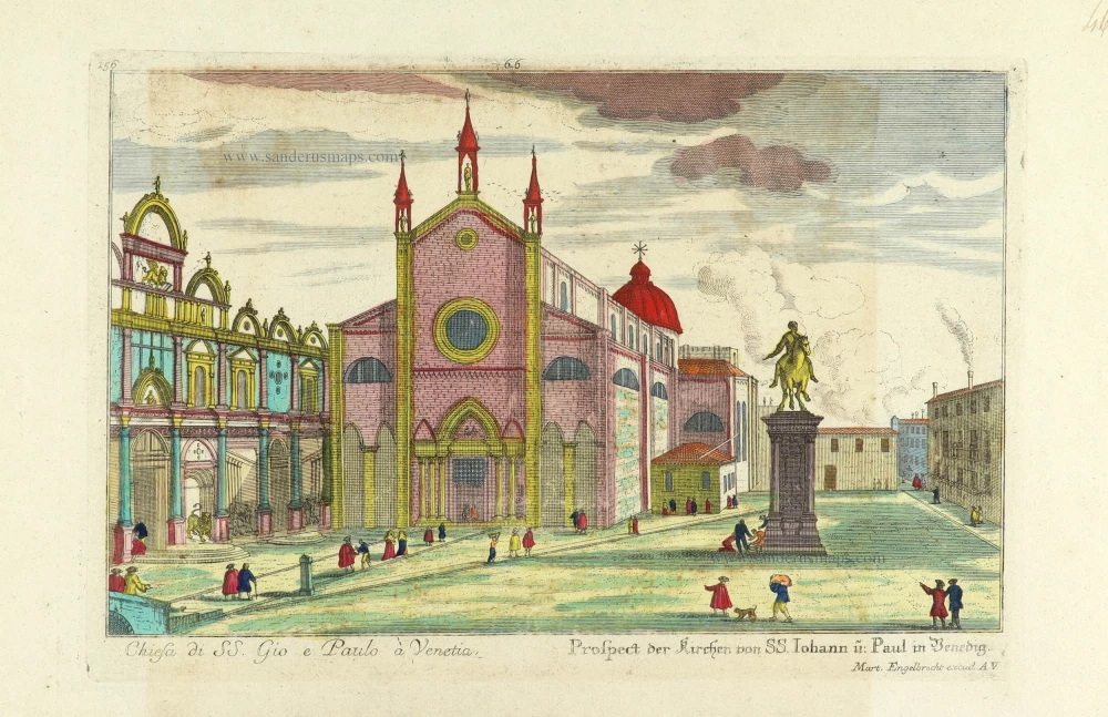 Chiesa di SS. Gio e Paulo à Venezia. - Prospect der Kirchen von SS. Iohann ù: Paul in Venedig.
