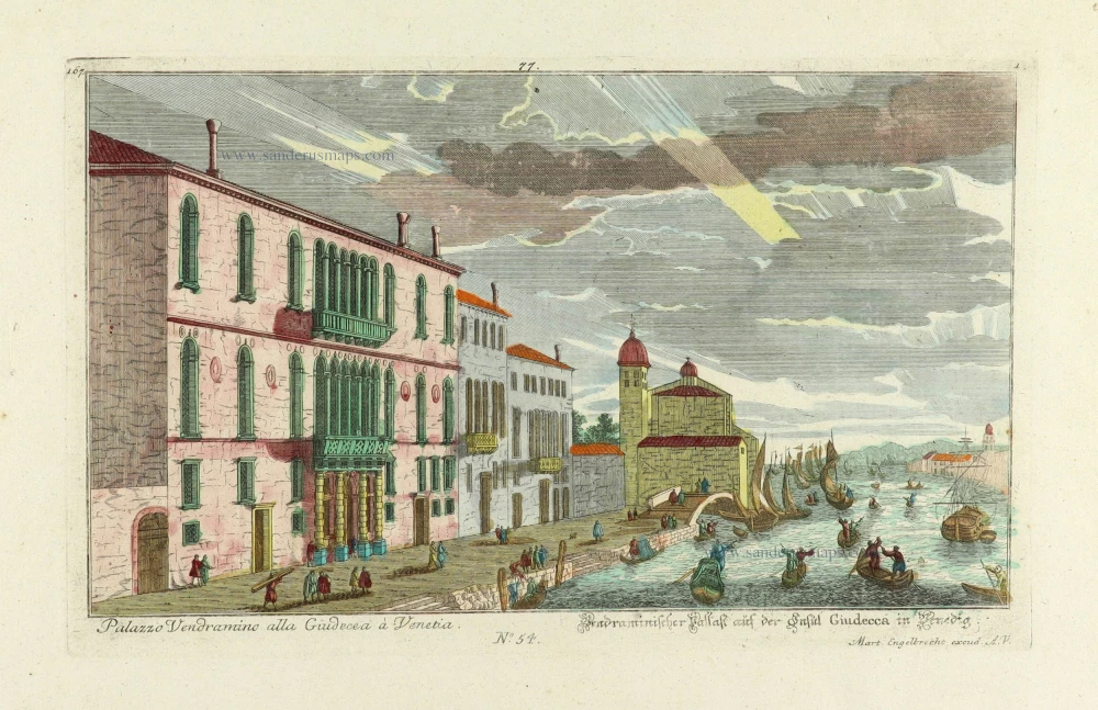 Palazzo Vendramino alla Giudecea à Venetia. - Vendraminischer Pallast auf der Insel Guidecca in Venedig.