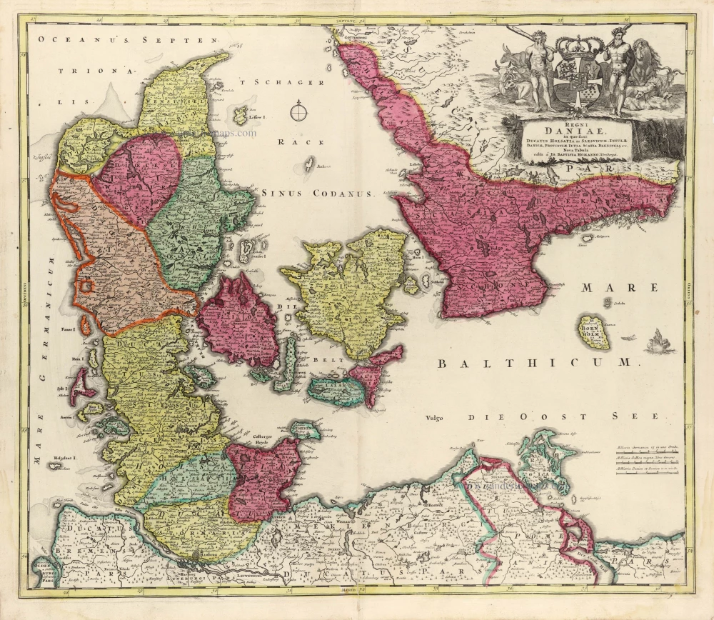 Regni Daniae, in quo sunt Ducatus Holsatia et Slesvicum, Insulae Danicae, Provinciae Iutia Scania Blekingia ec.