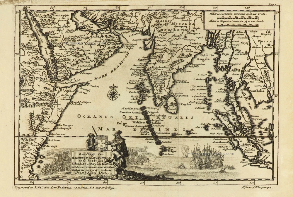 Zee-togt van Alfonso d'Albuquerque na de Roode Zee, d'Arabize en Persize kusten, met die van Ormus, Guzaratte, Goa, Malacca en Verder Indien tot aan't Eiland Iava.