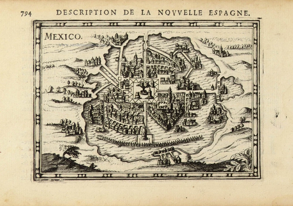 Mexico City, by Petrus Bertius.
