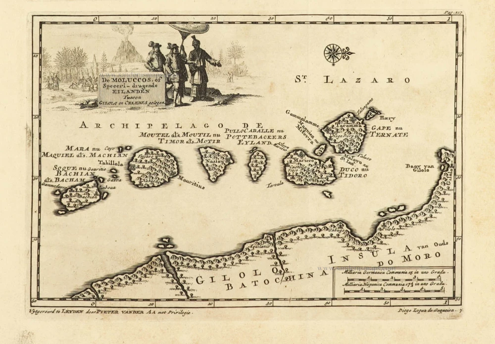 De Moluccos, of Speceri-dragende Eilanden Tussen Gigolo en Celebes gelegen.