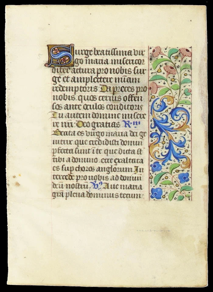 Leaf from a French book of hours