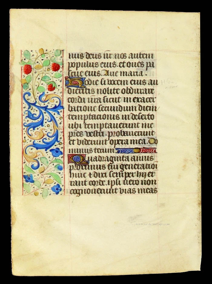 Leaf from a French book of hours