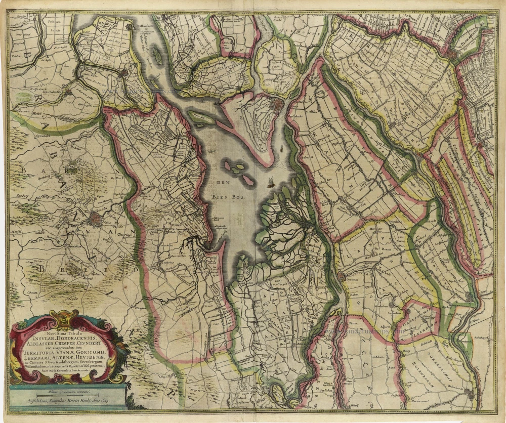Holland (Southeast), by Henricus Hondius.