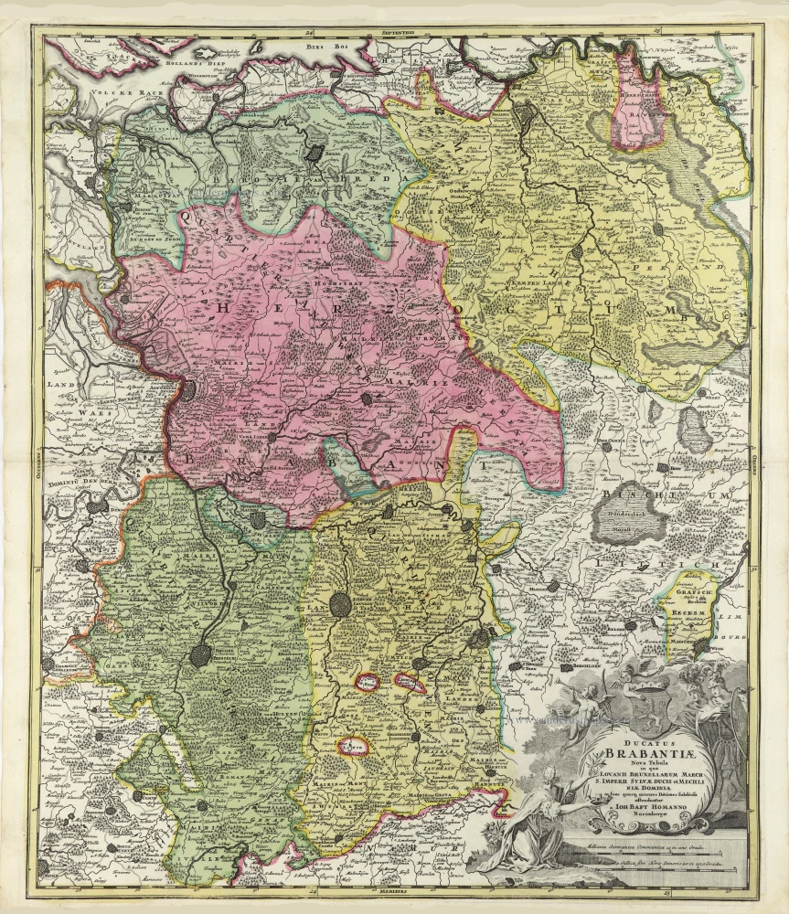 Brabant, by J.B. Homann.