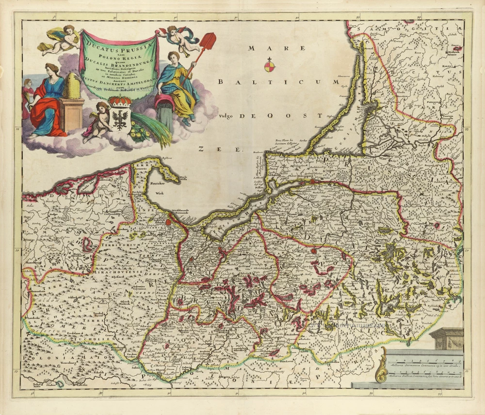 Ducatus Prussiae tam Polono Regiae, quam Brandenburgo, correcta Descriptio, et Divisio Regiae scilicet in tres Palatinatus, et Ducalis in totidem Circulos, cim Utriusq. Subdivisione in Tractus minores.