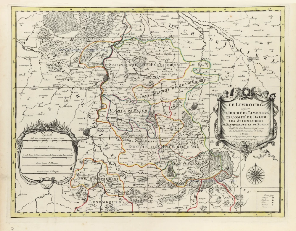 Le Limbourg, ou sont le Duché de Limbourg le Comté de Dalem, les Seigneuries de Fauquemont et de Rolduc.