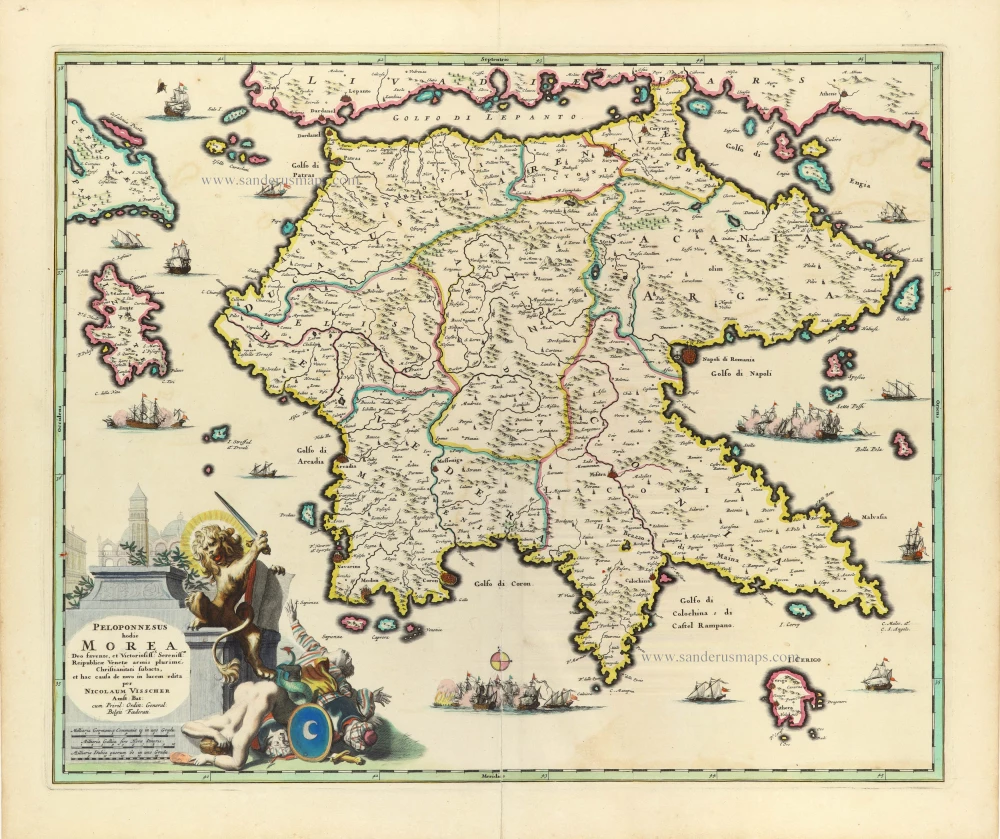 The Peloponnesus by N. Visscher II