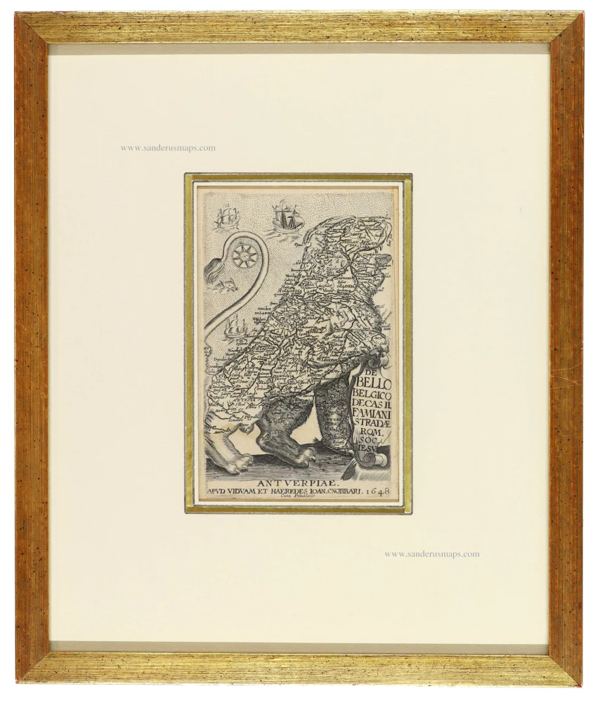 Leo Belgicus  - The Netherlands as a lion, by Famiano Strada