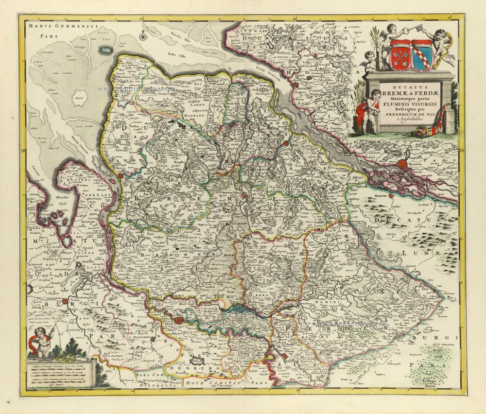 Ducatus Bremae & Ferdae Maximaeque partis Fluminis Visurgis.