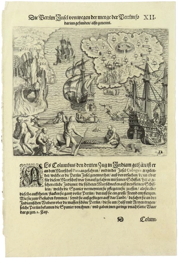 Die Perlin Insel von wegen der menge der Perlin so darinn gefunden / also genennt.