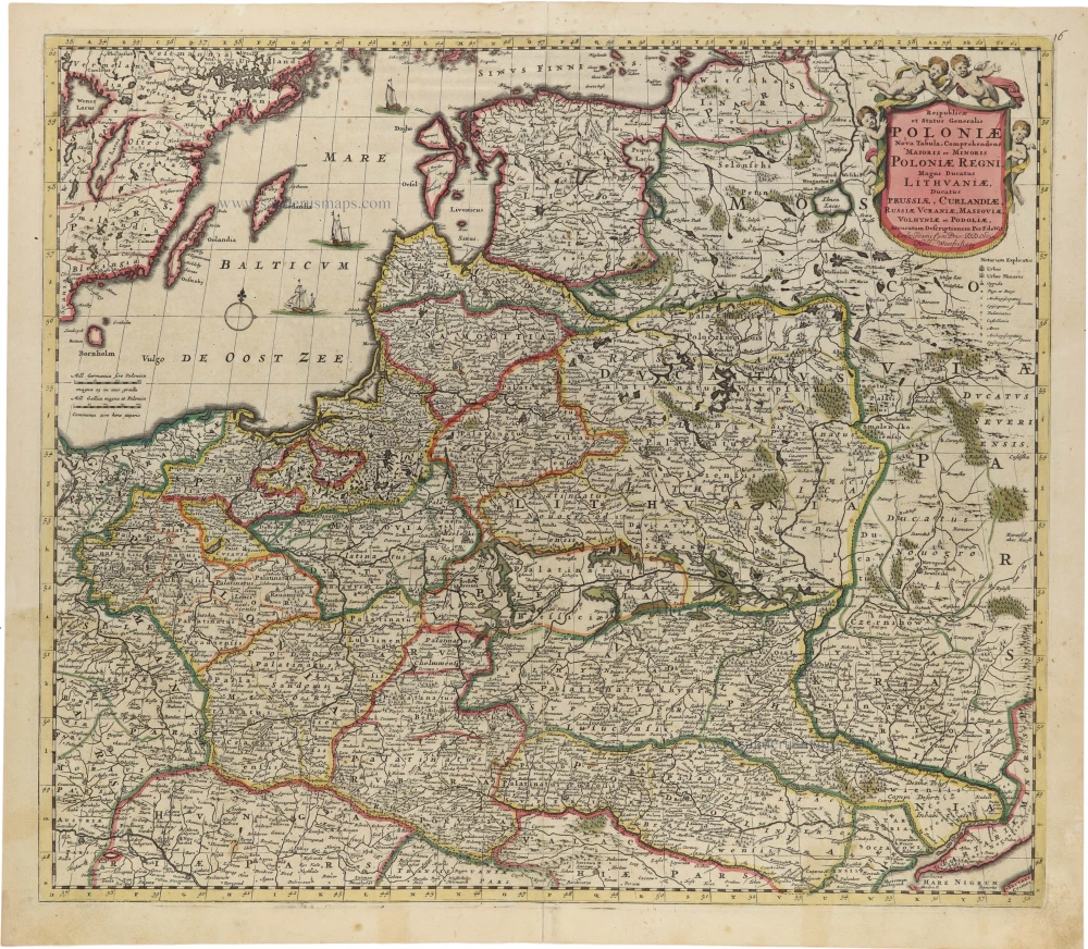 Reipublicae et Status Generalis Poloniae Nova Tabula, Comprehendens Maioris et Minoris Poloniae Regni Magni Ducatus Lithuaniae, Ducatus Prussiae, Curlandiae, Russiae, Ucraniae et Podoliae. 