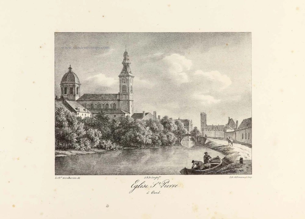 Gent - St.-Pietersabdij, by Dewasme, after de La Barriere.