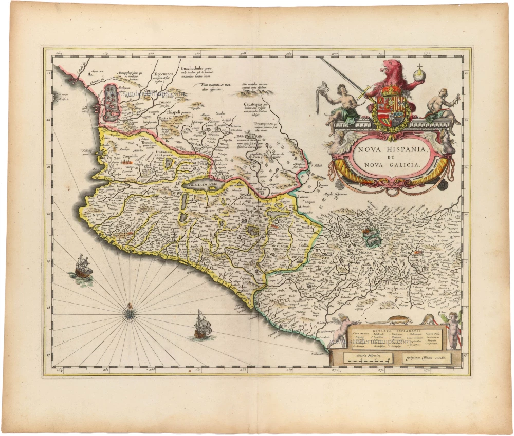 New Spain (West Mexico), by Willem & Joan Blaeu.