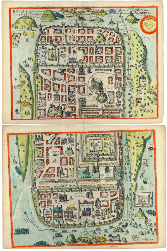 Ierusalem, et Suburbia eius, sicut Tempore Christi Floruit, cum Locis in quibus Christ Pass. est quae religiose à Christianis observata etiam num Veneratio ni habent descripta per Christianum Adrichom Delphum Delphum.